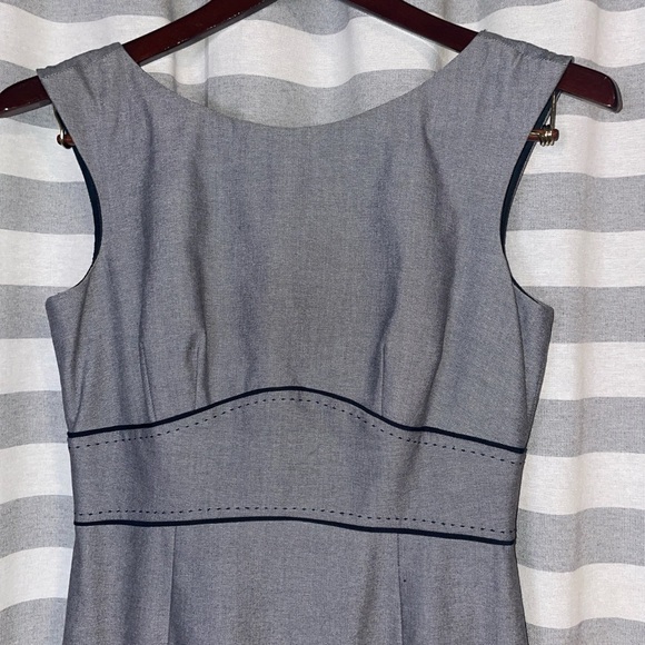 ANTONIO MELANI Gray and Navy Midi Dress Size 4 - Picture 2 of 4